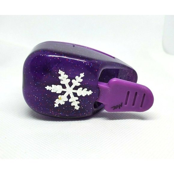Purple Glitter EK Success Snowflake Pop Up Craft Paper Shaper Scrapbooking - Picture 7 of 12